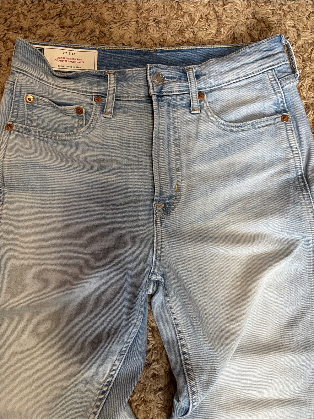 GAP cigarette high rise jeans